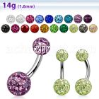 bnfr68 steel belly banana 14g crystal ferido balls