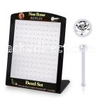 brac19 display w 120 bio  flex nose bone w 2.5mm clear crystal