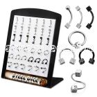 bresdi anodized 316l steel eyebrow jewelry with 3mm dice