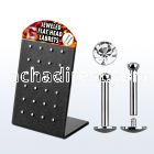 brlbfc 316l steel internal threading labret w flat crystal top