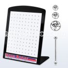 brnbmc7 display w 120 silver nose bone w mixed clear crystal top