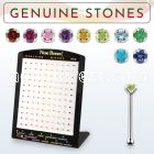 brnbpge display w 120 silver nose bones w 2mm genuine stones