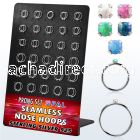 brnhm31 board 60 silver seamless nose hoop 1.5mm synthetic opal