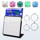 brnhmx24 board w silver nose hoop w 1.5m prong set synthetic opal