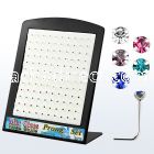 brnspmm silver nose stud with round prong colored crystal top