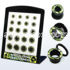 brpg101 board w screw fit flesh tunnel with green camouflage
