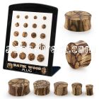 brpg202 solid batik wood double flare plugs 20pcs