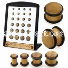 brpg219 solid teak wood plugs double rubber o rings 24pcs