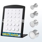 brpg83 display board of high polished 316l steel plugs