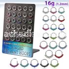 brsegh1 board w 30 316l steel hinged segment ring w 7 crystal