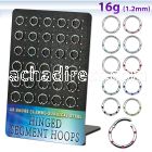 brsegh2 board w 30 steel hinged segment rings w crystals