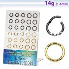 brsegh9 board w 30 black gold steel hinged segment ring