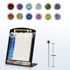 brzyt silver bend it urself nose stud w prong cz birthstones