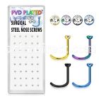 bxns9 anodized 316l steel nose screw with clear crystal top