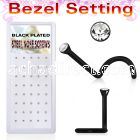 bxs104 black anodized 316l steel nose screw with bezel crystal