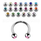 cbe2c 316l steel circular barbell with 3mm jewel ball
