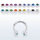 cbeajb4 steel circular barbell w 4mm bio flex balls w crystals