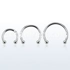 cbebl xxl 316l steel circular barbell, 16g w two 3mm balls