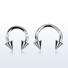 cbecn4 316l steel circular barbell 16g 1 2mm with two 4mm cones