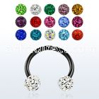 cbetf4 anodized 316l steel circular barbell with crystal ball
