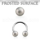 cbfo5 rose gold steel circular barbell 5mm frosted steel ball