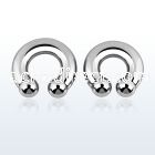 cbr00 316l steel 10mm circular barbell with threaded 12mm ball