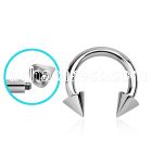 cbrcn10x 316l steel 2.5mm circular barbell with external 6mm cone