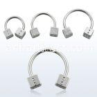 cbsdi5 316l steel circular barbell with two 5mm dices