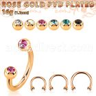 cbttjb25 rose gold steel circular barbell w tiny 2.5mm jewel ball