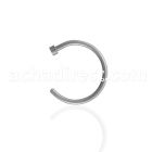 clns non piercing 316l steel 1mm clip on nose hoop