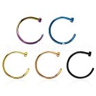 cltns20 anodized 316l steel fake nose clips in 20g 0 8mm