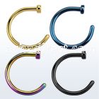 cltns non piercing anodized 316l steel clip on nose hoop