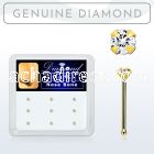 d9gnb15 box w 14kt gold nose bone w 1.5mm genuine diamond