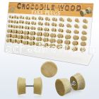 dacb181 display w 72 pcs. of crocodile wood fake plugs