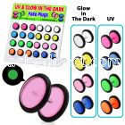 dacb42 board of glow in the dark acrylic uv fake plug w o ring
