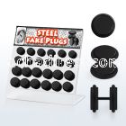 dacb61 board of black anodized steel fake plug with o ring