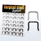 dapg177 display w 316l steel septum retainer in a u shape