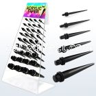 dapg46a board of black acrylic taper with double rubber o ring