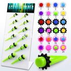 dapg83 board of acrylic tapers with fancy rubber o ring