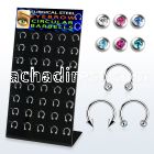 dbjmx5 316l circular barbell with 2 2 5 3mm ball cone jewel