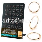 dend3 rosegold pvd 316l steel endless nose rings display 30