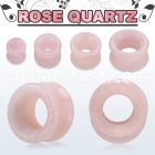 dgscc rose quartz double flared stone flesh tunnel