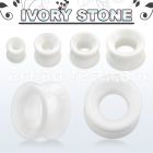 dgsg ivory double flared stone flesh tunnel