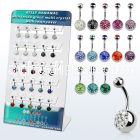 dmix10 display w belly banana w multi crystal ferido 5 10mm ball