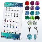 dmix14 display w 316l steel belly banana w ferido glued crystal