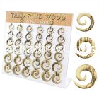 dmxp21 tamarind wood spiral coil stretching tapers 36pcs