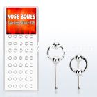 dnbr1 box of silver nose bones with 2mm balls on slave hoop