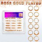 dnsm103 box w silver fake septum rings with rose gold plating 
