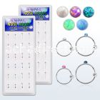 dnsm112 box w silver nose hoop w ball 1.5mm synthetic opal top