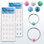 dnsm187 box 24 925 silver seamless rings 20g w 3mm opal ball